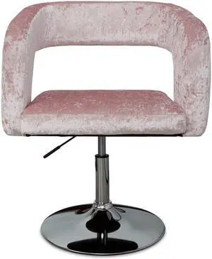 Impression Vanity Ronni Modern Vanity Chair with 360 Degree Swivel, Makeup Modern Desk Chair with Adjustable Height and Mirrored Flat Base for Home & Office