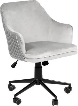 Impressions Vanity Adelyn Armchair with 360 Degrees Swivel, Movable Desk Seat with Adjustable Height and Wheelbase