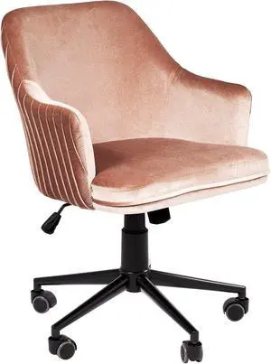 Impressions Vanity Adelyn Armchair with 360 Degrees Swivel, Movable Desk Seat with Adjustable Height and Wheelbase