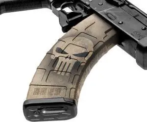 GunSkins AK-47 Style Mag Skin for Airsoft (Skull Tan)