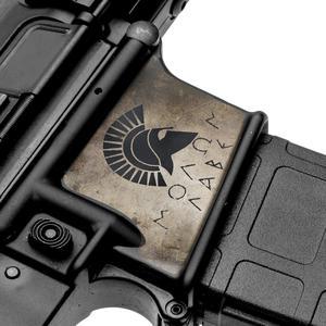 Magwell Skin for AR-15 Style Lower Receivers (GS Molon Labe Tan)