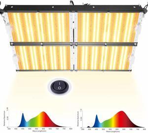 LED Grow Light Sunlike Full Spectrum Veg&Bloom Switch Waterproof for Veg and Flower High PPF for 4x4 ft Coverage(1152 pcs 3500K White LEDs)