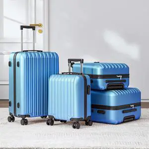Apelila 4PC 18-28 Inch Hardshell Luggage ABS Luggages Sets With Spinner Wheels Hard Shell Spinner Carry On Suitcase