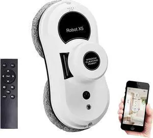 Window Cleaner Robot, VAIIEYO X5 Window Vacuum Cleaner Smart Glass Cleaning Robotic with APP & Remote, Intelligent Automatic Cleaner Robot for Outdoor/Indoor Windows Table Tile Ceiling
