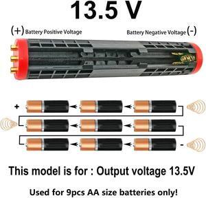 High power and high quality 9AA dry battery holder, an accessory for the high power torches Output: 13.5V