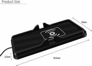 Qi Wireless Fast Charger Car Dashboard Holder Mount Non-Slip Pad Mat for Samsung