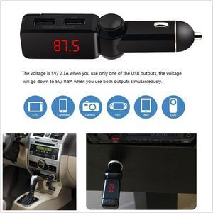 Car Bluetooth Kit MP3 CVC AUX Audio Radio FM Transmitter USB Charger Handsfree