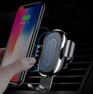Silver Car Air Vent Mount Holder Quick Wireless Charger For 4065 Cell Phone