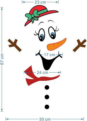 1 Set Christmas Decorative Sticker Snowman Magnetic Fridge Stickers Christmas Decoration