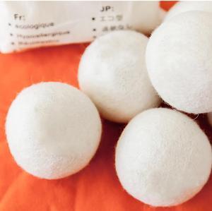 FYUU 6Pcs 7cm Wool Dryer Balls Laundry Cleaning Ball Natural Fabric Softener