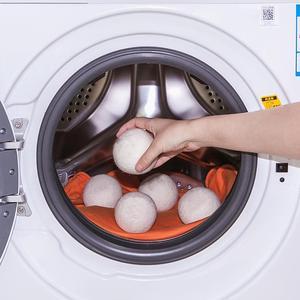 Acaigel 6Pcs 7cm Wool Dryer Balls Laundry Cleaning Ball Natural Fabric Softener