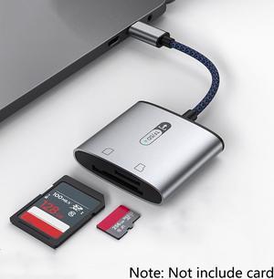 Type C 2-in-1 Card Reader For SD & TF High Speed Data Transfer Rate For Windows