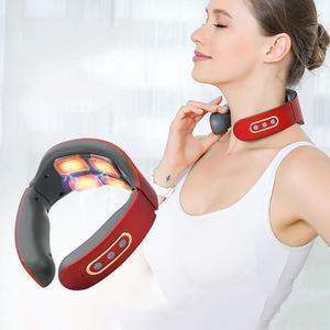 Electric Cervical Neck Shoulder Pulse Massager Heating Pain Relief Muscle Relax