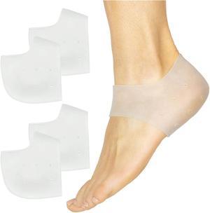 2 Pairs Moisturizing Silicone Gel Heel Socks Cracked Foot Skin Care Protector