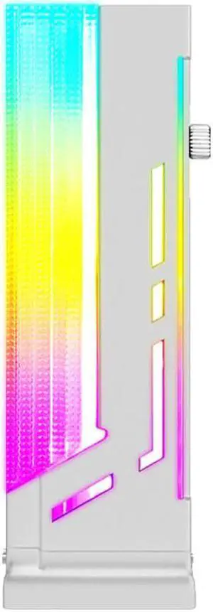 White 5V RGB GPU Graphics Card Bracket Adjustable Non-Slip LED Video Card Holder