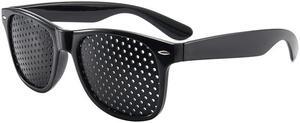 2 x Black Pinhole Glasses Anti-Myopia Small Holes Vision Correction Eye Exercise