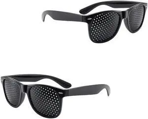 2Pack Pinhole Glasses Anti-Myopia Small Holes Vision Correction Eye Exercise