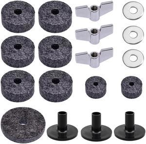 1 Set Stand Felt Hi-Hat Clutch Cup Wing Nuts Sleeve Drum Accessory Kits 18Pcs