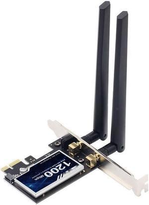 1200Mbps PCI-E WiFi Card 2.4G/5GHz Network Adapter Wireless Bluetooth Desktop PC