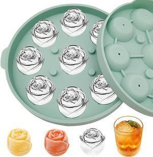 1× Silicone Rose Ice Cube Mold For Whiskey Bourbon Cocktails Wine Homemade Juice