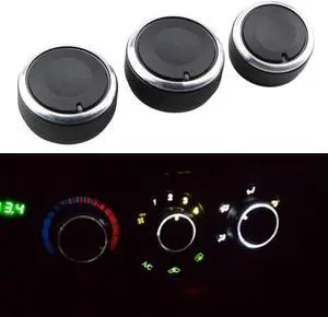 Furulu 3Pcs Switch Knob Heater Climate Control Button A/C For Chevrolet Chevy T250 Aveo