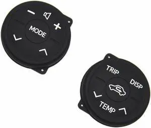 Yingshan Left+ Right Steering Wheel Rubber Button Cushion for Toyota Prius XW30 MK3 09-18
