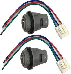 Acaigel 2 Front Turn Signal Light Socket Connector Harness W/ 3-Wire Kit For Honda Civic