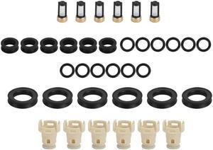 Furulu Car Fuel Injector Rebuild Kit O-rings For Toyota 3.4L V6 5VZFE Seal Filter Cap