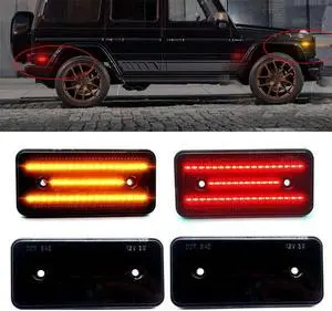 Acaigel 4pcs Front Rear LED Side Marker Lights For Mercedes G-Class W463 G 55 2002-2014