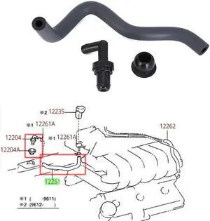 Yassdwbn PCV Valve Grommet Hose Kit 12261-62041 FOR Toyota 4Runner Tundra Tacoma V6