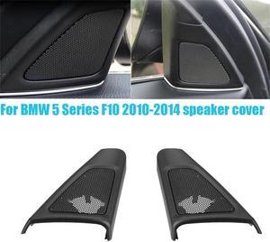 2PCS Car Door Panel Audio Horn Cover Tweeter Speaker Cover Trim For-BMW 5 Series 520 523 F10 2010-2014