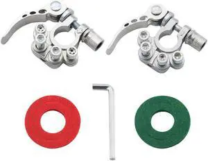 Yingshan 2Pcs Zinc Alloy 4 Way Battery Terminal Stud Wire Connectors Quick Release