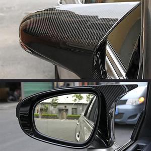 2Pc Car Rear Mirror Cap Cover Left & Right Carbon Fiber Black For Lexus Is Es Gs