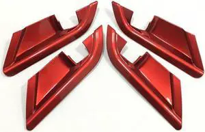 Acaigel Interior Door Handle Bowl Cover Trims Lh&Rh For Toyota Camry 2018-2023 Red Abs