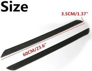 Acaigel 2x Carbon Fiber Car Door Scuff Plate Sill Cover Panel Guard Step Protectors 60CM