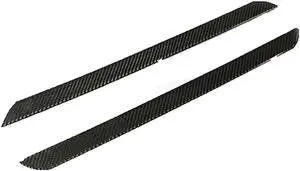 Yassdwbn Pair 60cm Real Carbon Fiber Car Scuff Plate Door Sill Cover Panel Step Protector