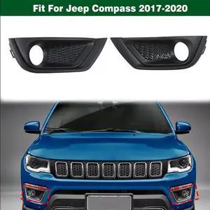 Acaigel 1 Pair Front Bumper Fog Light Driving Lamp Cover For Jeep 53224456 53224457