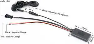 Yassdwbn Audio Cable Adapter with bluetooth Microphon For BMW E54 E39 E46