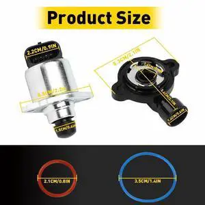 Yassdwbn Throttle Position Sensor & Idle Air Control Valve Set For Cadillac Chevrolet GMC