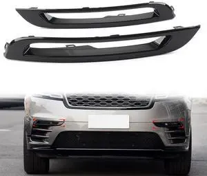 Paiying 2Pcs Gloss Black Bumper Fog Light Lamp Covers For Range Rover Velar 2018-2022 Paiying 2Pcs Gloss Black Bumper Fog Light Lamp Covers For Range Rover Velar 2018-2022