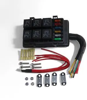 Yassdwbn 6 Way 12V Waterproof Fuse &  Relay Box W/ Pre-Wires Universal For Cars, Trucks, Boat