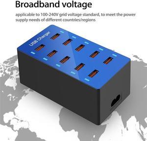 10-Port USB Charger Station ?with Rapid Charging Smart USB Port