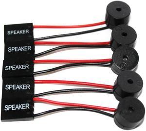5 Pcs Speaker Cables Mini Plug Speaker For PC Interanal Computer Motherboard Speaker Mini Onboard Case Buzzer Board Beep Alarm Speaker Kit