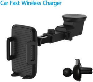 Phone Wireless Charging And Navigation Telescopic Bracket Air Vent Outlet Clamp