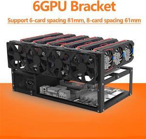 2021 Heighten For ETH BTC Ethereum 6/8 GPU Open Air Mining Rig Frame Case Computer Crypto Coin