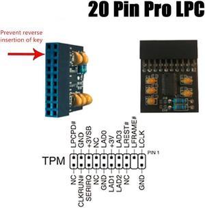 TPM 2.0 Module 20Pin Pro LPC Trusted Platform For ASUS TPM-L R2.0 AOM-TPM-9665V