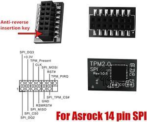 TPM 2.0 Module Security Module Board For ASROCK 14 PIN SPI Motherboard for Windows 11 Use