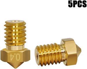 5 Pcs 3D Printer Part Brass Nozzle 0.4mm M6 Extruder Nozzle  For JGMAKER A3S A5 A5S Magic 3D Printer