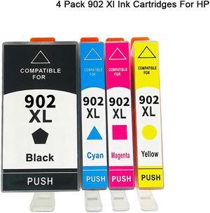 4 Pack Black 20ML Blue 15ML Red 15ML Yellow 15ML 902 Xl Ink Cartridges For HP HP Pro 6960 6961 6963 6978 6979 6974