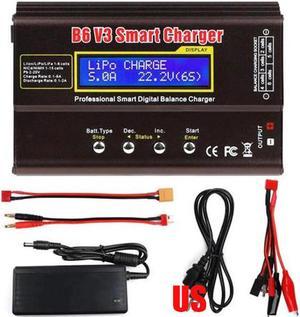 Smart Balance Charger 80W Digital Discharger For RC LiPo NIMH LiHV Battery B6 V3
